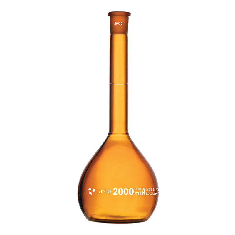 Flask Volumetric Class A Amber With Plastic Stopper Ml Arihantlab