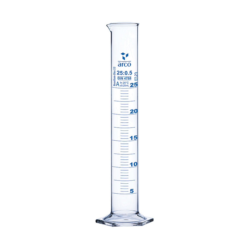 Cylinder, Measuring, Class ‘A’ Hexagonal Base, 25mL – Arihantlab